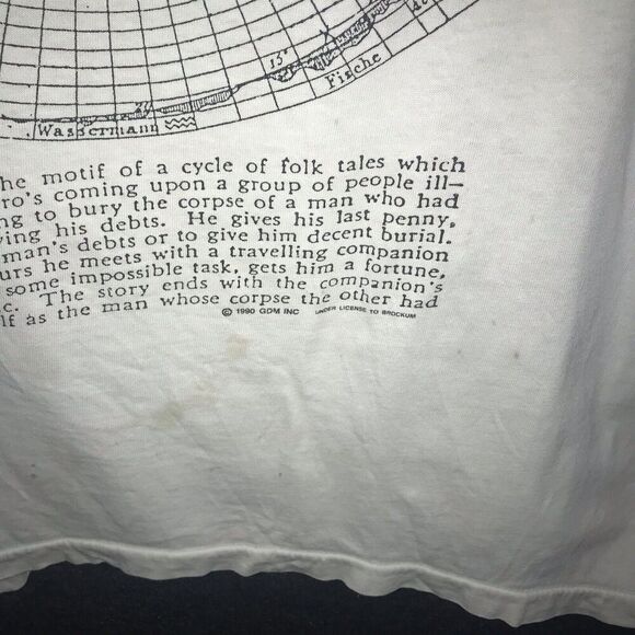 Grateful Dead Vintage 90's T-Shirt Skull World Single Stitch Fits Medium Brockum - Picture 8 of 16